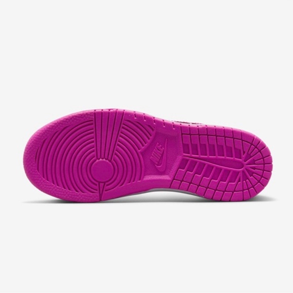 🆕 Nike Dunk Low Active Fuchsia Pink White Sneakers Size 7Y 8W - Picture 4 of 4